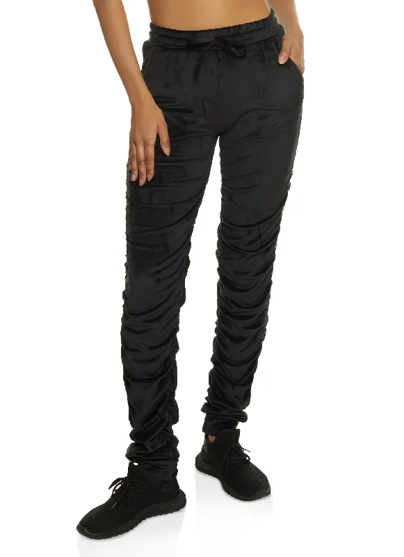 Velour Stacked Joggers