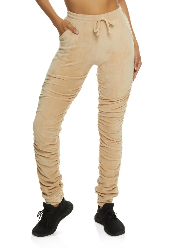 Velour Stacked Joggers