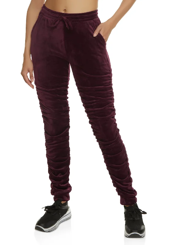 Velour Stacked Joggers