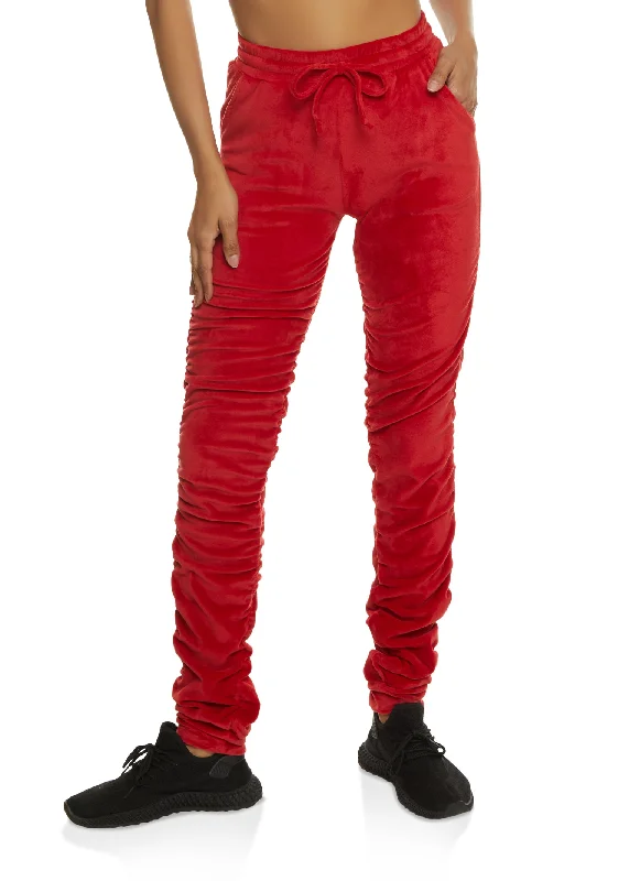 Velour Stacked Joggers