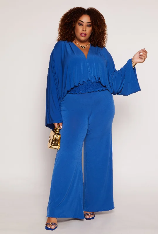 Plus Size High Waist Palazzo Pants