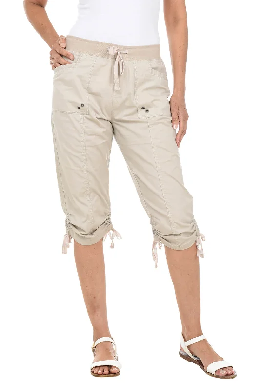 Emma Pull-On Ruched Capri Pant