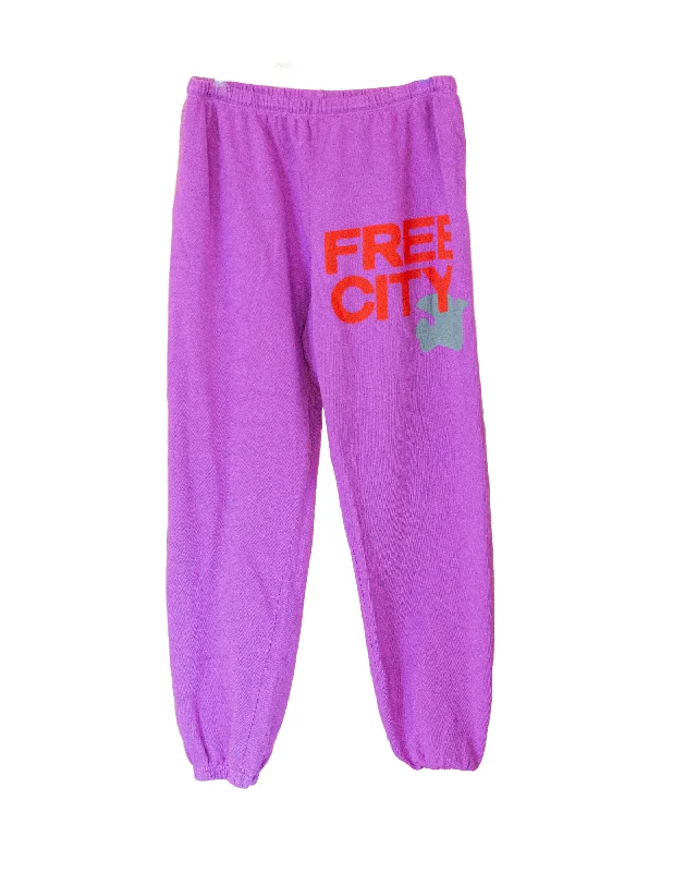 FreeCity Large Sweatpant - Pinkjuice/ Silver