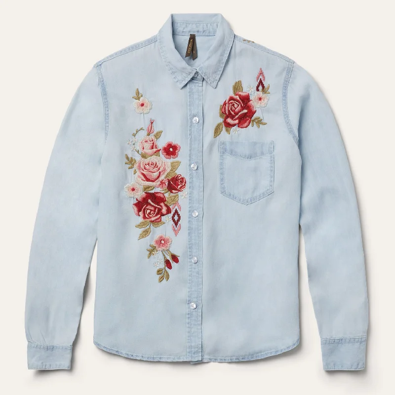 Long-Sleeved Embroidered Shirt