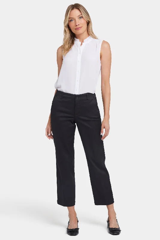 Marilyn Straight Ankle Pants - Black