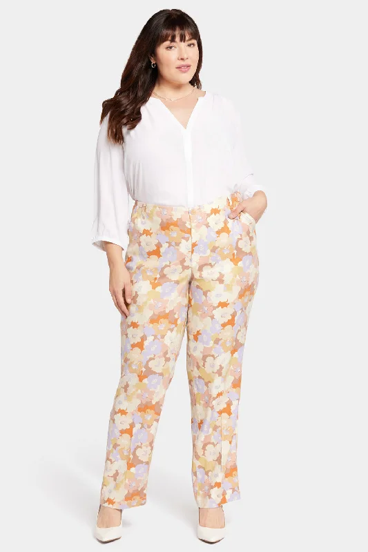 Marilyn Straight Pants In Plus Size - Sunset Grove