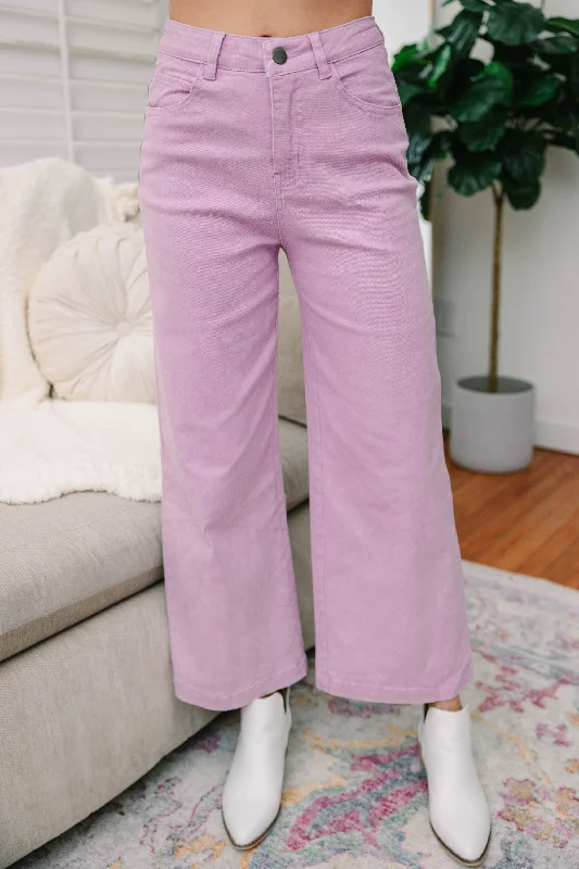 Wish For Fun Lavender Purple Crop Jeans