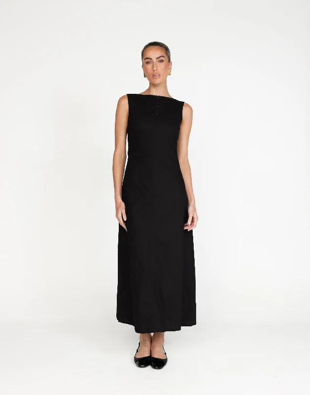 Basira Maxi Dress (Black)