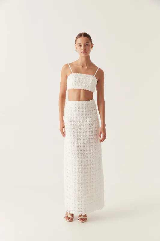 Quintette Textured Midi Skirt