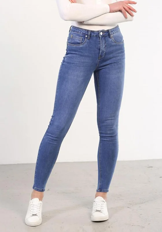 Rant & Rave Dara Tummy Tuck Skinny Jeans, Light Blue