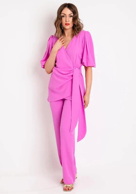 Role Mode Lenda Wrap Top & Trouser Two Piece, Rosa