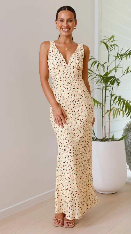 Saniah Maxi Dress - Yellow Rose