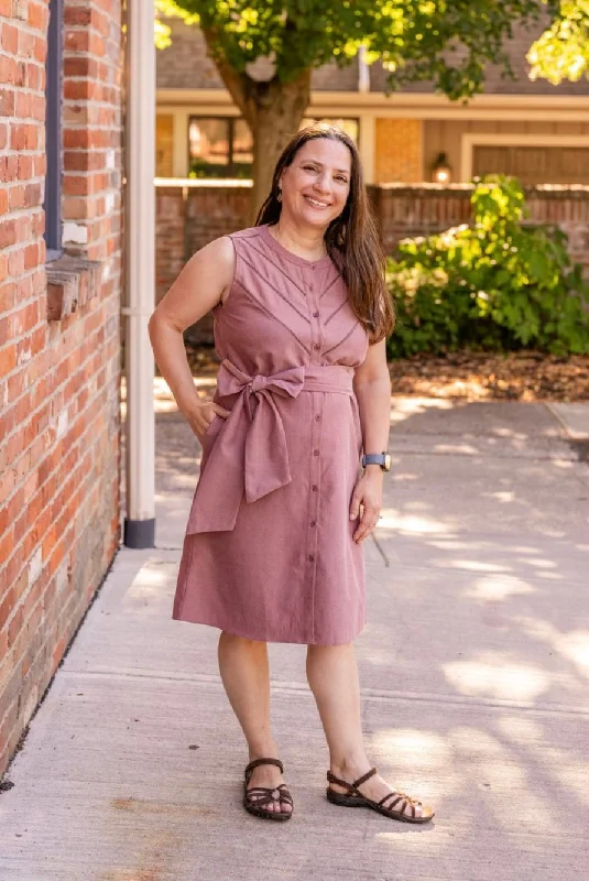 Sleeveless Shirt Dress