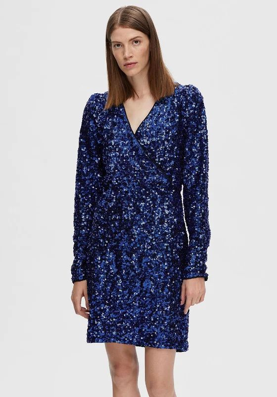 Selected Femme Dianna Sequin Embellished Mini Dress, Surf The Web