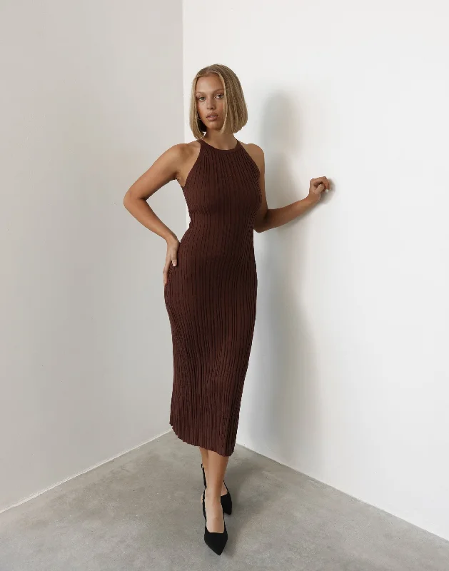 Vivian Maxi Dress (Cocoa)