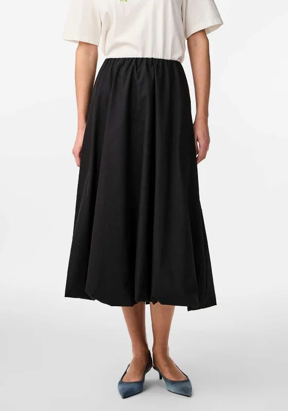 Y.A.S Sascha Balloon Midi Skirt, Black