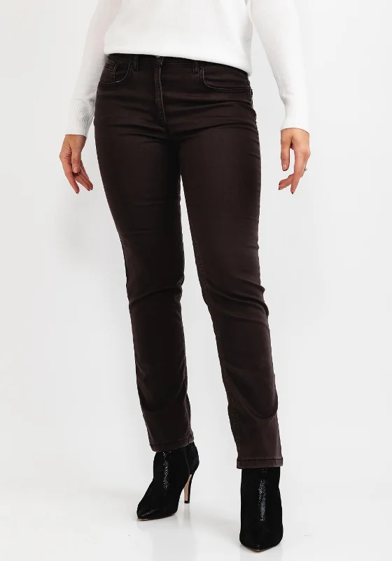 Zerres Cora Slim Legs Comfort Jeans, Brown