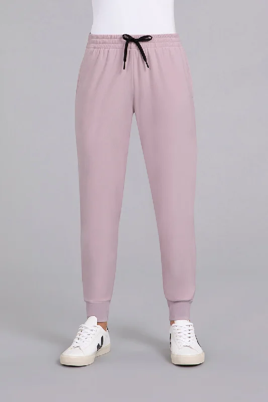 Bamboo Fleece Pleat Hem Jogger | Lilac