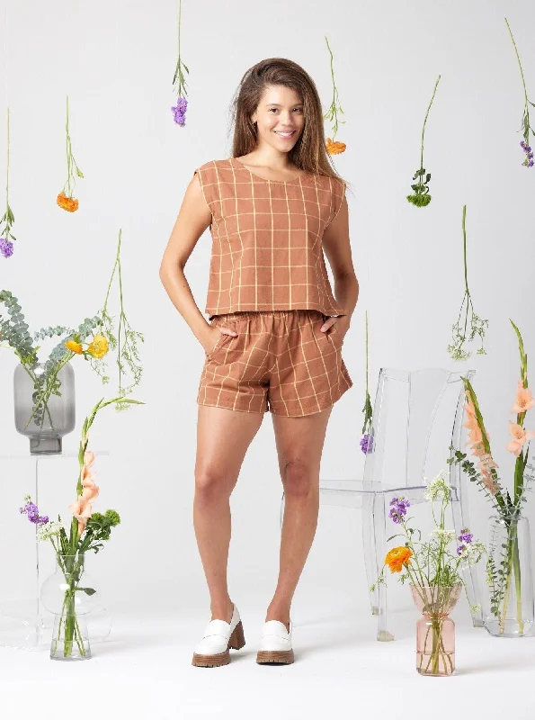 Belle Short - Walnut Plaid