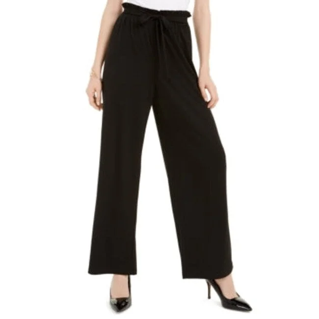 Byer Paperbag Women's Wide Leg Pants Black Size Xl