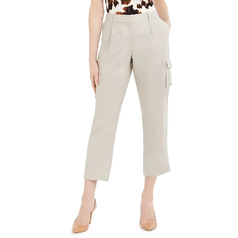 Calvin Klein Women's Cropped Cargo Pants Beige Size 8