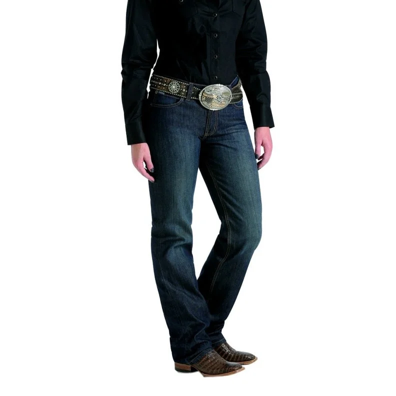 Cinch Western Denim Jeans Women Jenna Relaxed Straight Dark MJ80152071