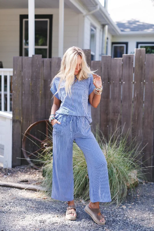 Crystal Clear Top And Pants Set - Blue