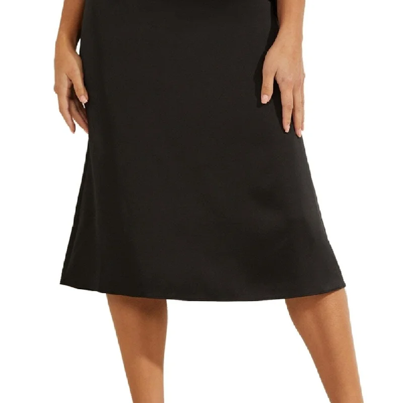 Guess Women's Mea Satin Twist Detail Skirt Black Size 10