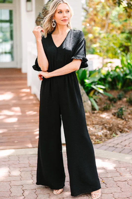 It's All You Black Wide Leg Jumpsuit