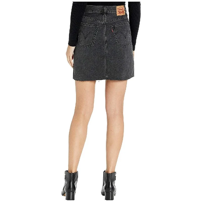 Levi's Women's Hr Decon Iconic Skirt Turn Black Size 28