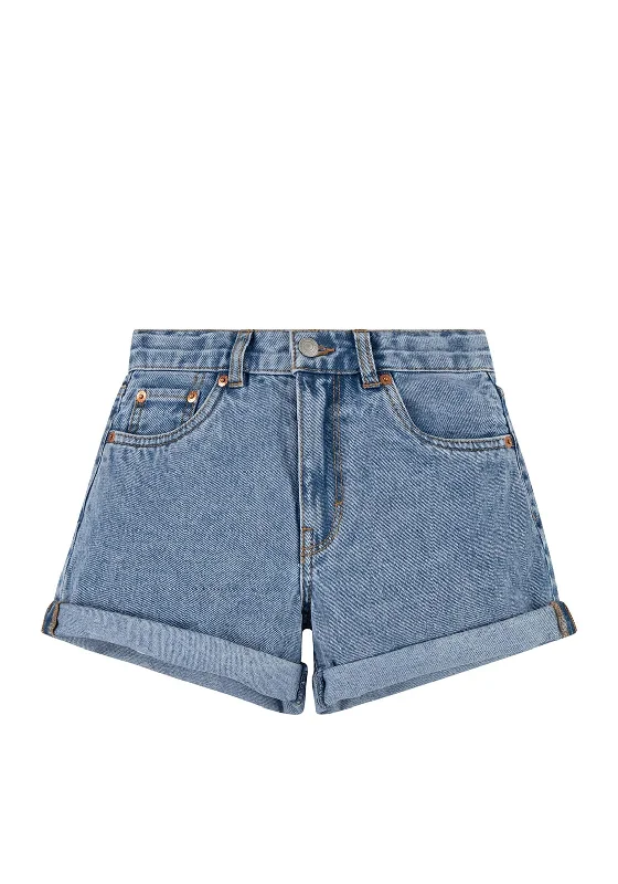 Levi’s Older Girl Mini Mom Denim Short, Blue