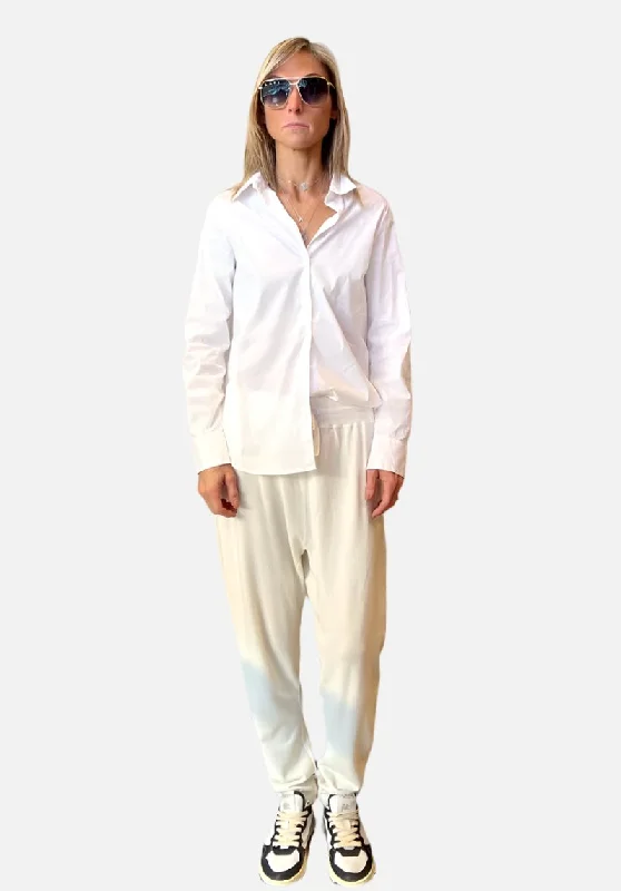 Oversize Fit Trousers - Ivory