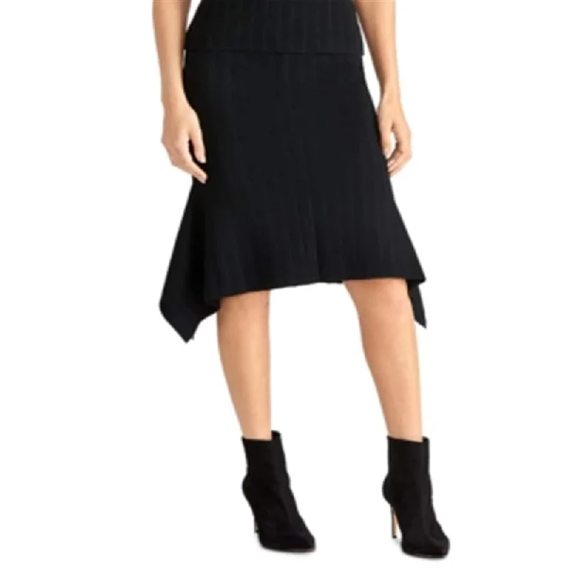 Rachel Roy Women's Handkerchief Hem Pencil Skirt Black Size X-Large