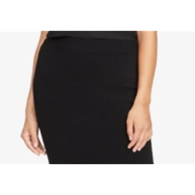 Rachel Roy Women's Knee Length Pencil Skirt Black Size Small