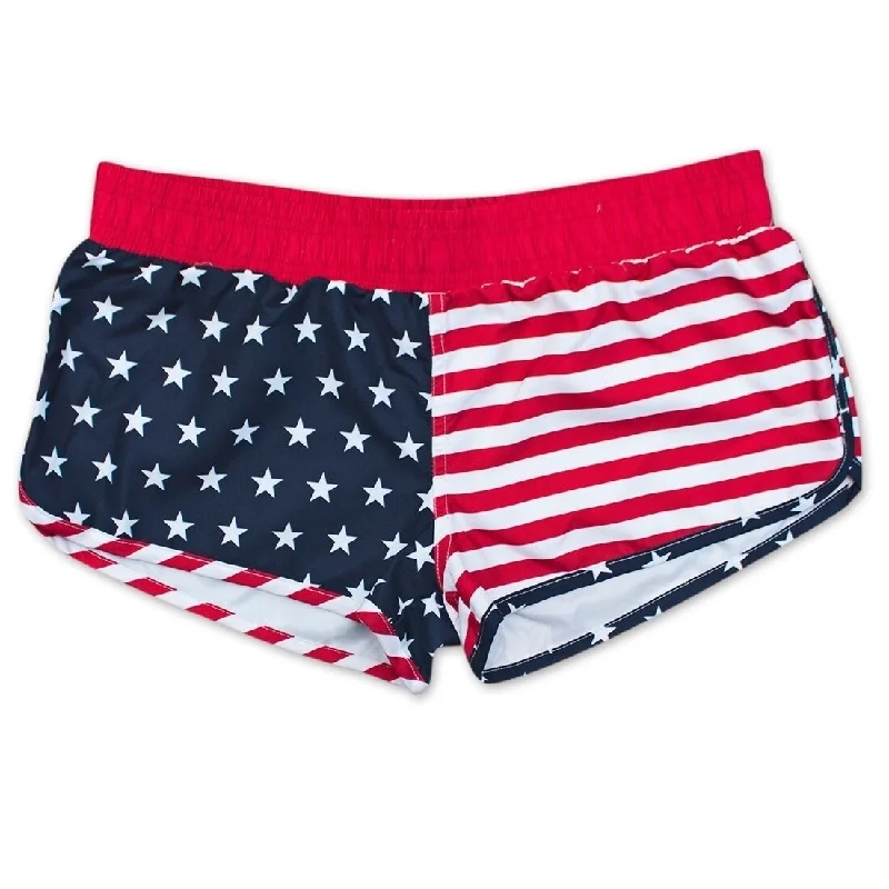 Usa Patriotic American Flag Junior Swim Shorts