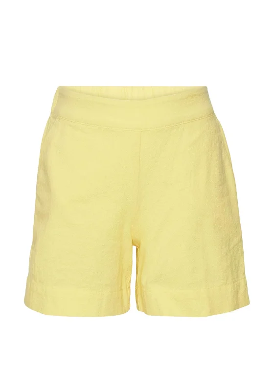 Vero Moda Girl High Waisted Shorts, Lemon Zest