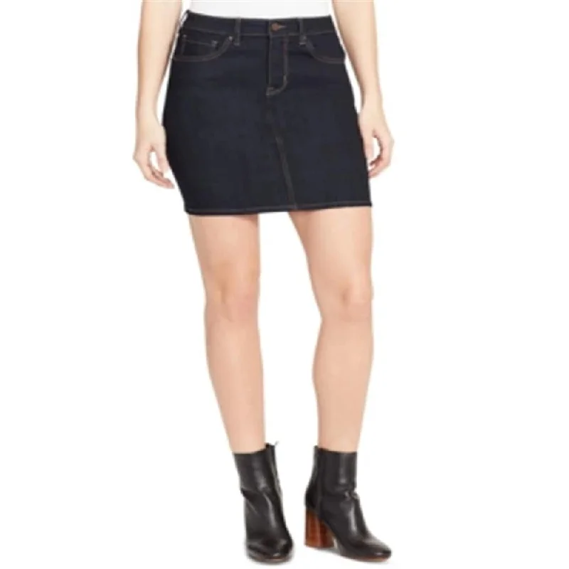 William Rast Women's Denim Mini Skirt Black Size 24