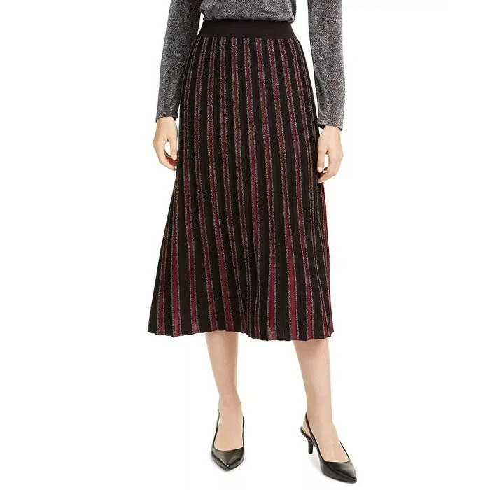 Alfani Women's Pleated Sweater Skirt Red Size Medium