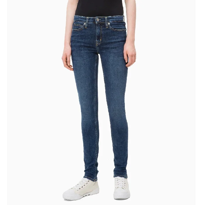 Calvin Klein Women's Mid Rise Skinny Jeans Amsterdam Blue Mid Size 28" x 30" - 28" x 30"