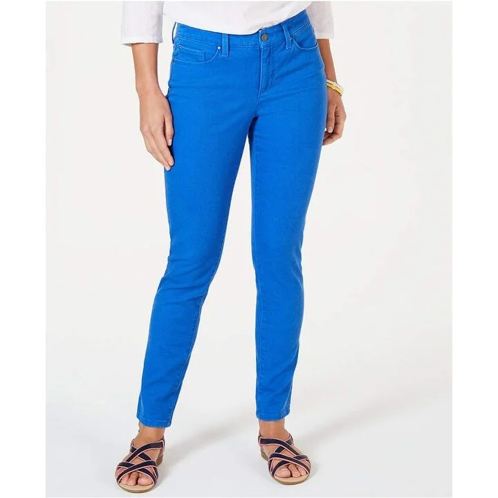 Charter Club Women's Bristol Skinny Ankle Jeans Blue Size 4