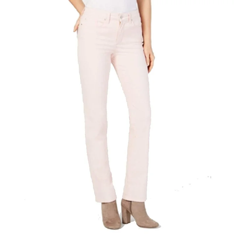 Charter Club Women's Lexington Straight-Leg Jeans Pink Size 14